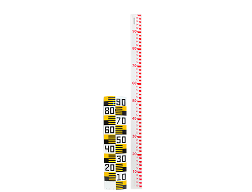 ASTIDR-90 Asta idrometrica verticale /Vertical hydrometric rod . ASTIDR-30 Asta idrometrica inclinata /Inclinated hydrometric rod 
